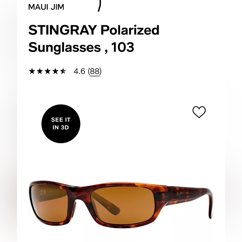 Maui Jim stingray sunglasses in very good condition. - Picture 9 of 10